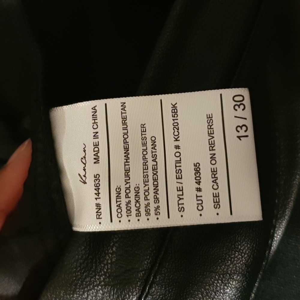 KanCan Janet High Rise Faux Leather Ankle Skinny Pants sz 13/30 - Picture 8 of 8